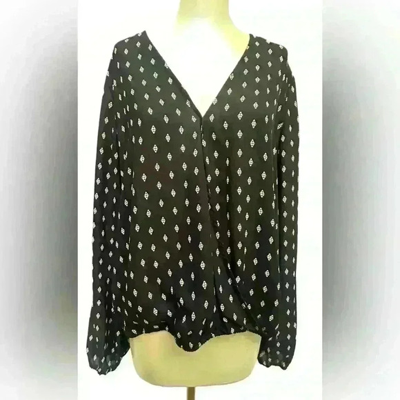 Deep Blue V-Neck Surplice Style Blouse Size XXL NWOT - Picture 1 of 13